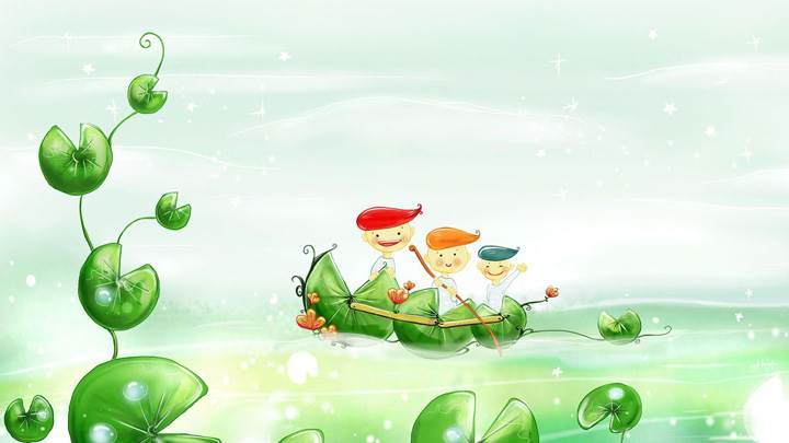 Going In The River In Green Flower
